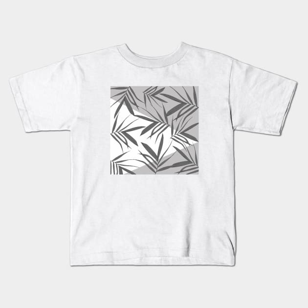 Leaves decor. blackwhite. Kids T-Shirt by PrintedDreams